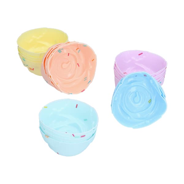 20 st Cupcake Bakformar i Silikon, Muffinsformar, Cupcakesformar, Gelé Puddingformar, Rosset