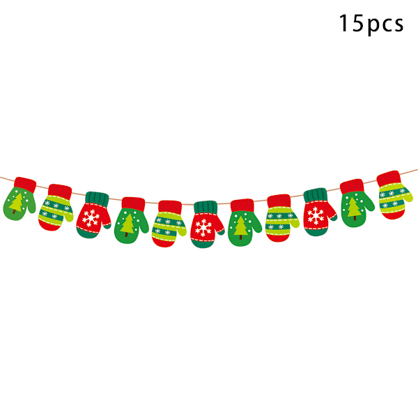 Amazon Juldekoration hängande flagga Banner Merry Christmas Party Bakgrundsbokstäver för dekoration hängande flagga Style 1