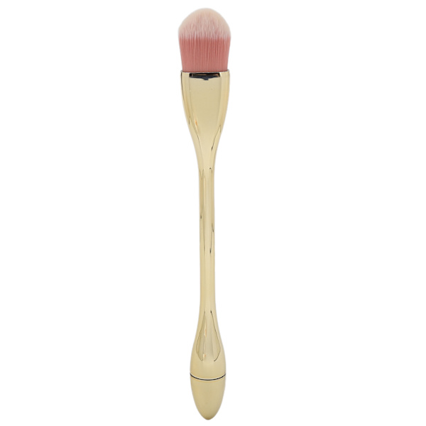 Nageldammborste Mjuk Fiber Delikat Beröring Hudvänlig Utsökt Multifunktionell Borste för Makeup Mask Champagne Guld