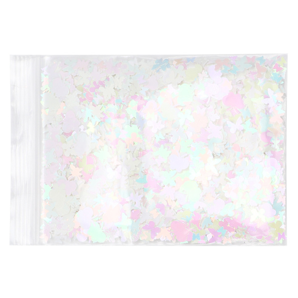 Fjärilsglitter 10g Glimmande Färgglada Sekvenser Dekaler för Nagelkonst Hantverk Resinform Dekoration