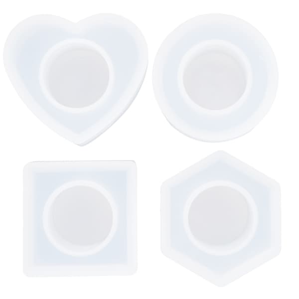 Kristall Epoxy Förvaringslåda Form DIY Hexagon Rund Kvadrat Matduk Spänne Silikon Dö
