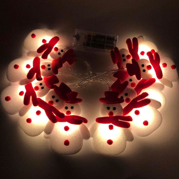 LED Snowman String Light Julgran String Lamp 2m 10LED