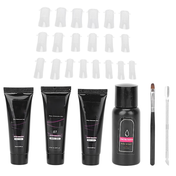 Förlängningslimset DIY 30ml Förlängningslimverktyg Set Present till Nagelkonst Nybörjare Älskare