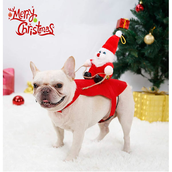 Hund Santa Claus-dräkt Julhundkläder Santa Claus
