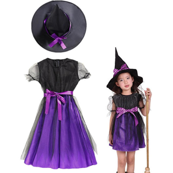 Häxa Halloween-kostymer för flickor