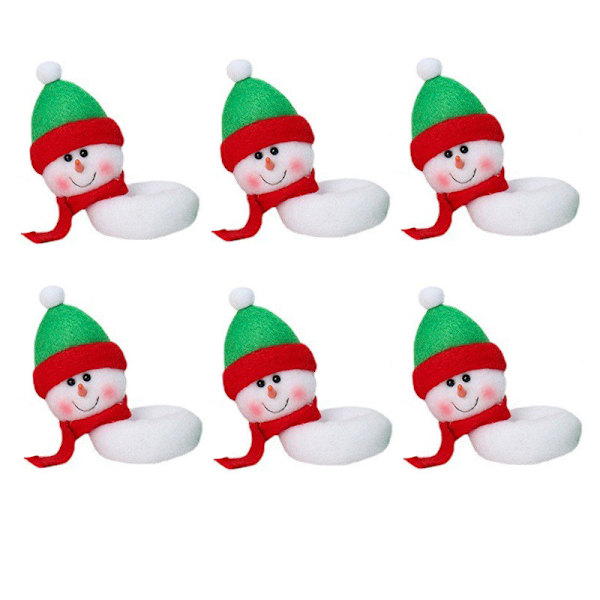 Julvin Glashållare med Tomte Snögubbe Rensa Julskyltning Dekoration Julgåva 1