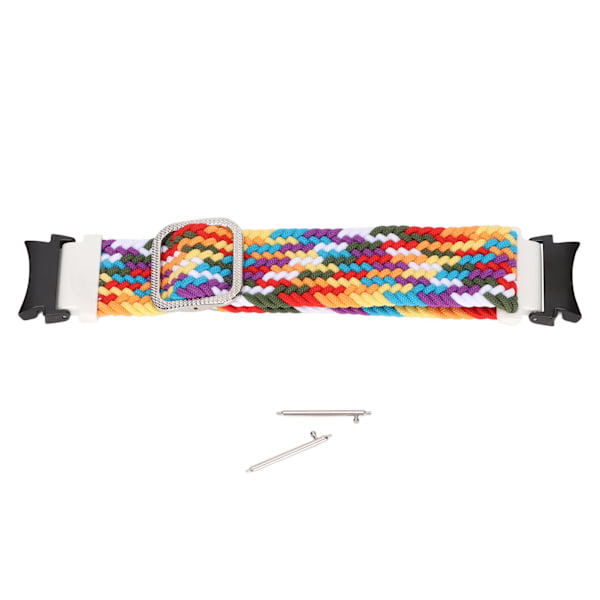 Armband i elastiskt nylon, flätad och justerbar, för Galaxy Watch 4 - Färgglad