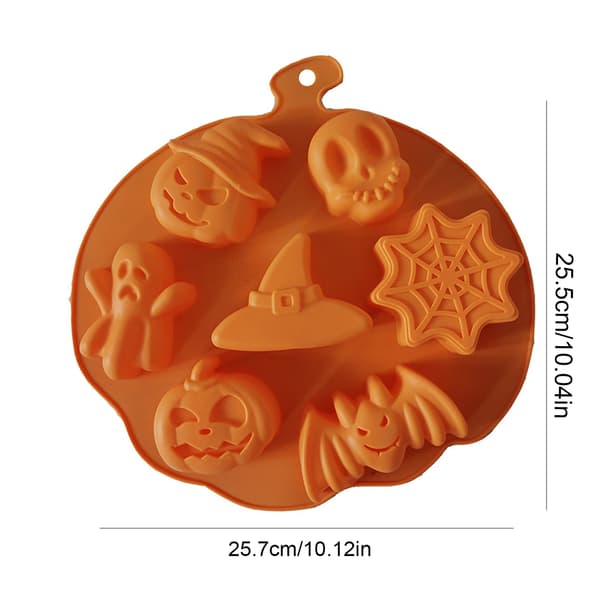 3D 7-siffrig Halloween Silikon Chokladkakaform Bakform