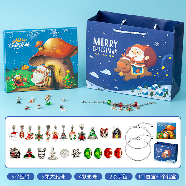 Julkalender Blind Box DIY Kreativ Barnarmband Tillbehör H