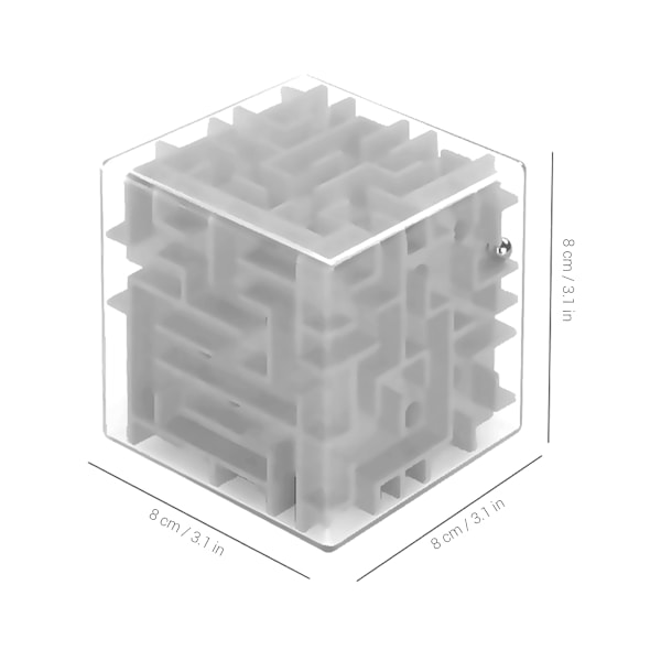 3D Labyrinth Kube med Rullande Kulor - Pusselspel för Barn