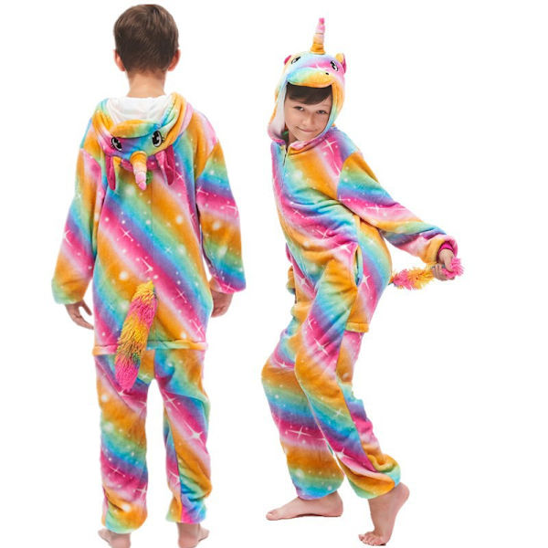 Flanellpyjamas, förtjockade för både män och kvinnor, barnsliga djur, ekorrar, tecknade jumpsuit-pyjamas, hemmakläder, Stitch-fladdermöss Jincai Tianma 140cm