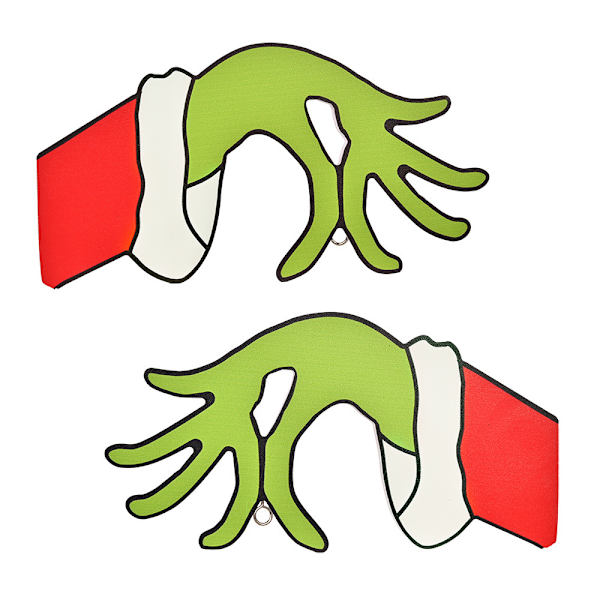 Juldekoration Julhängande Dörrskylt i Trä Grinch-Girlang Hemma Dekorationer för Köpcentrum Left Hand