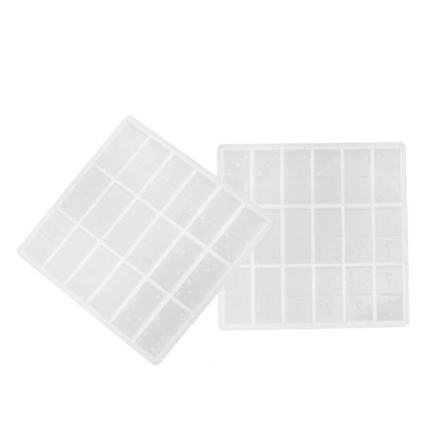 Silikonform Domino Resin Gjutform Spegel Handgjord Silikonform för DIY Personliga Dominobrickor