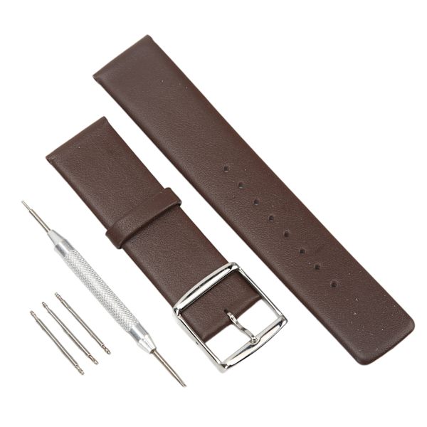 Läderarmband för klocka med snabbspänne, läderarmband för klocka, armband för Huawei GT 2 för Gear 46 22 mm, silverspänne