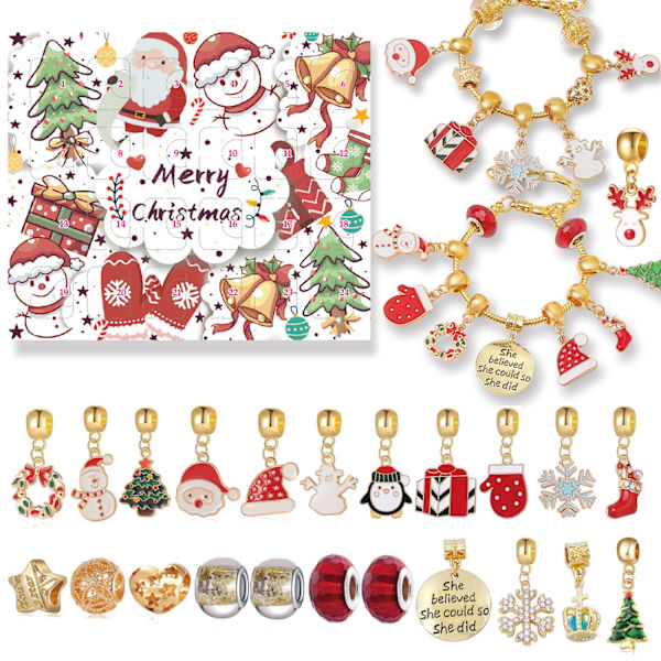 Julkalender Presentask med Stjärnhimmel Armband A