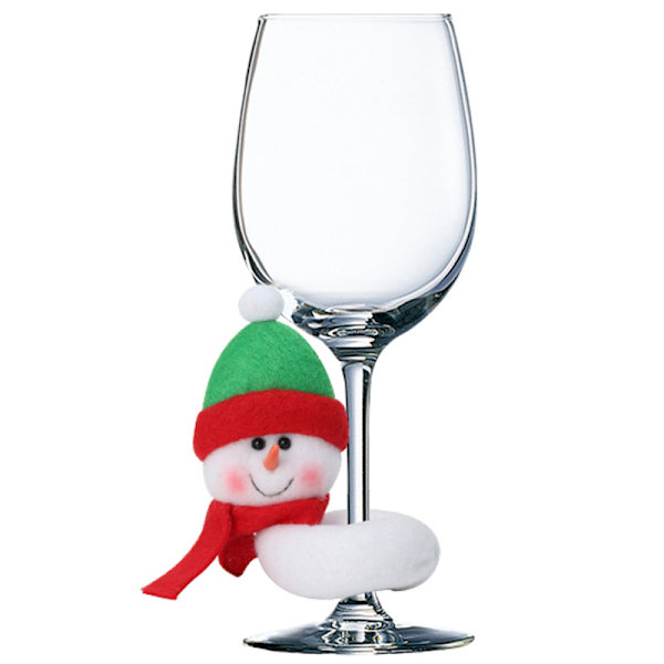 Julvin Glashållare med Tomte Snögubbe Rensa Julskyltning Dekoration Julgåva 1