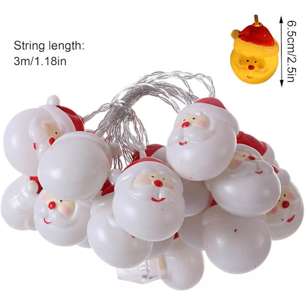 Julljusslingor med 3 m 20 LED-ljus