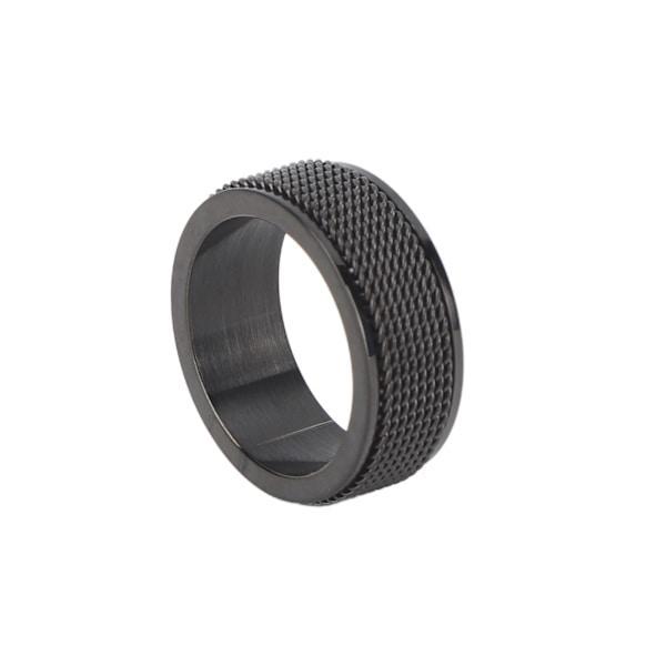 8MM Herrar Spinner Ring Ljudlös Titanstål Cool Ångest Ring för Ångest Stressavlastande Svart Nr 9 59.8mm / 2.4in