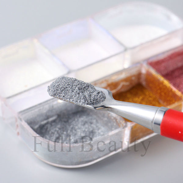 3 st Nail Glitter Magic Mirror Aurora Iridescent Puder Pärlpuder 3