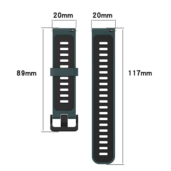 Silikonarmband för Samsung Galaxy Watch 4 40mm/44mm, 20mm
