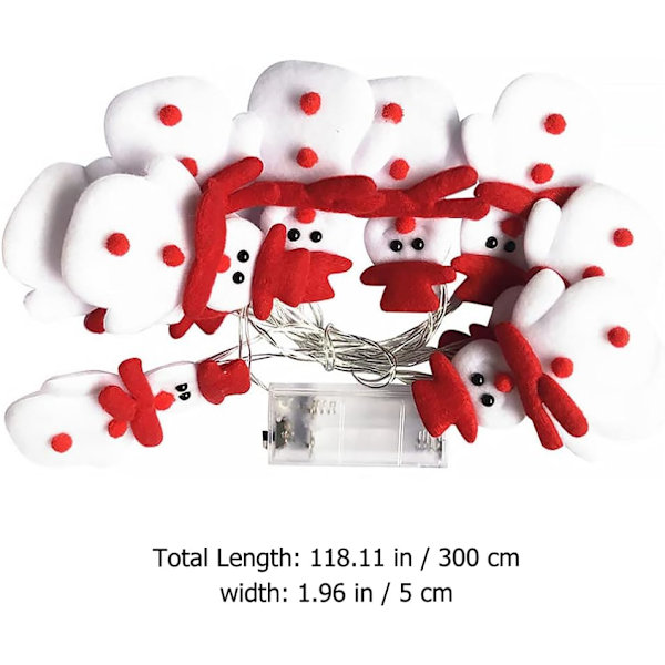 LED Snowman String Light Julgran String Lamp 2m 10LED