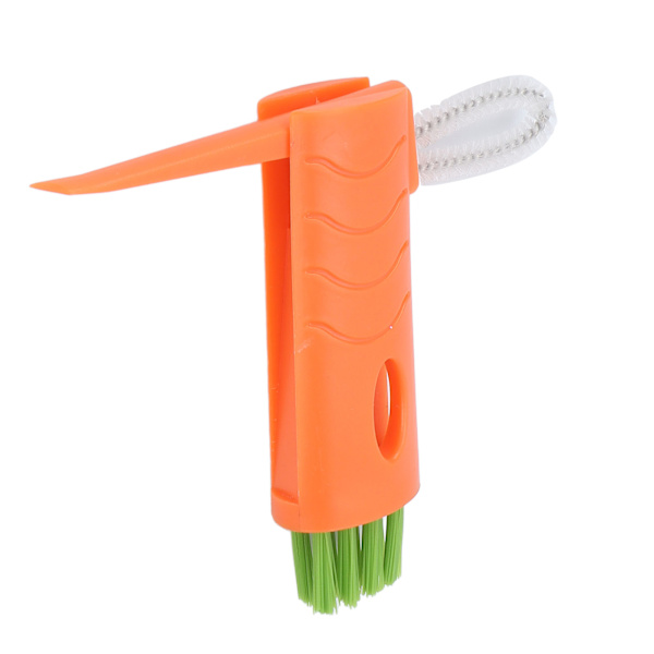 5-pack Rakhyvelrengöringsborste Multifunktionell Bärbar Nylon Hårtrimmer Rengöringsborste för Mugg Tallrik Orange
