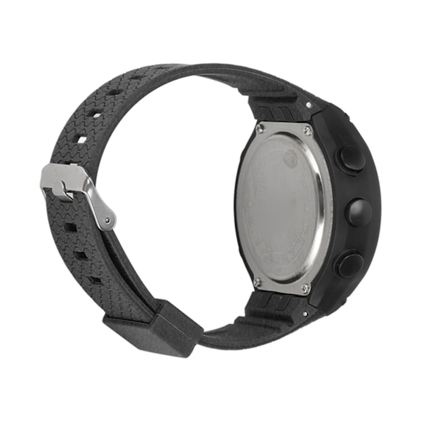 Sportklocka Vattentät LCD Bakgrundsbelyst Display Digital Intelligent Klocka för Män Löpning Cykling Daglig Svart Urtavla Svart Armband