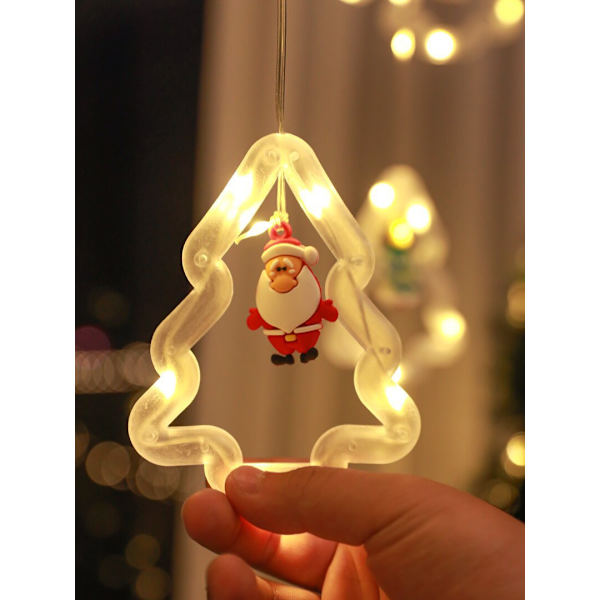 Christmas String Light LED färgad lampa rum Visa fönster dekoration Wishing Color USB