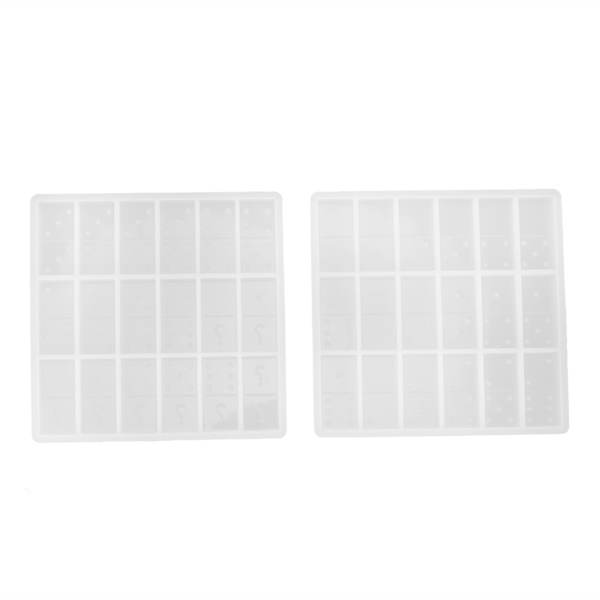 Silikonform Domino Resin Gjutform Spegel Handgjord Silikonform för DIY Personliga Dominobrickor