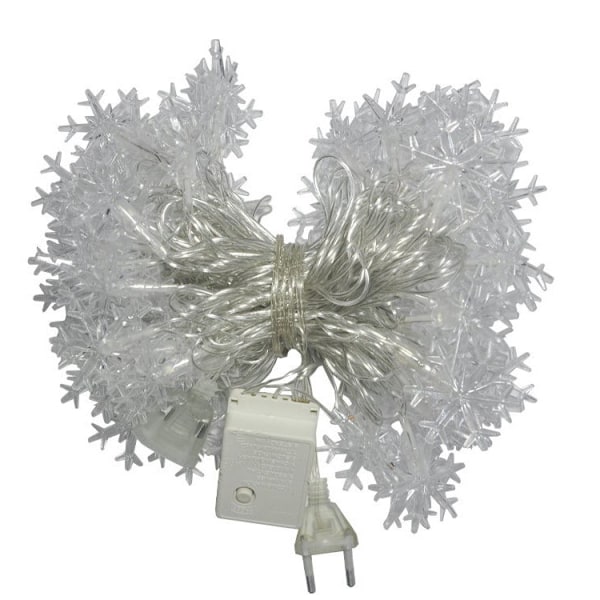 Julfestival Ins Dekorativa Ljus Led Snowflake Belysningskedja Romantisk Batterilåda Color 10 M 80led(USB)