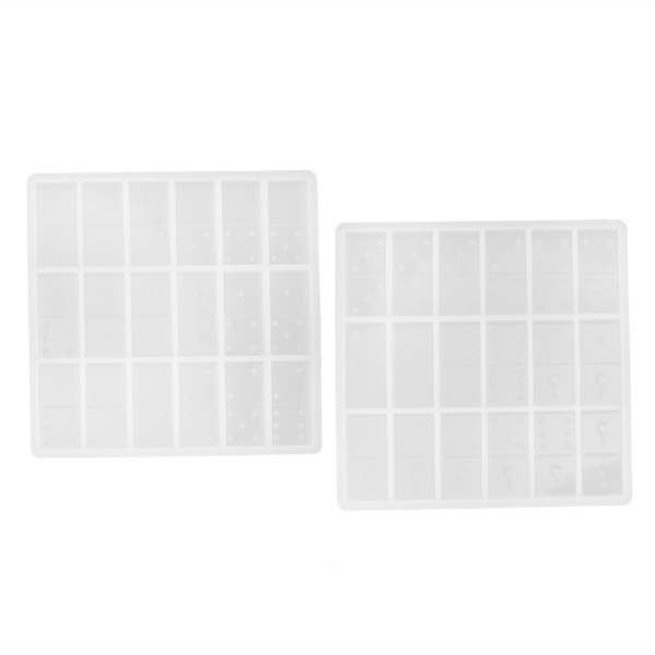 Silikonform Domino Resin Gjutform Spegel Handgjord Silikonform för DIY Personliga Dominobrickor