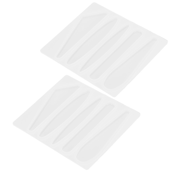 2 st Barretteformar i Silikon DIY Hårstickstillverkning Geometrisk Epoxi Bobby Pin Verktyg (Modell A)