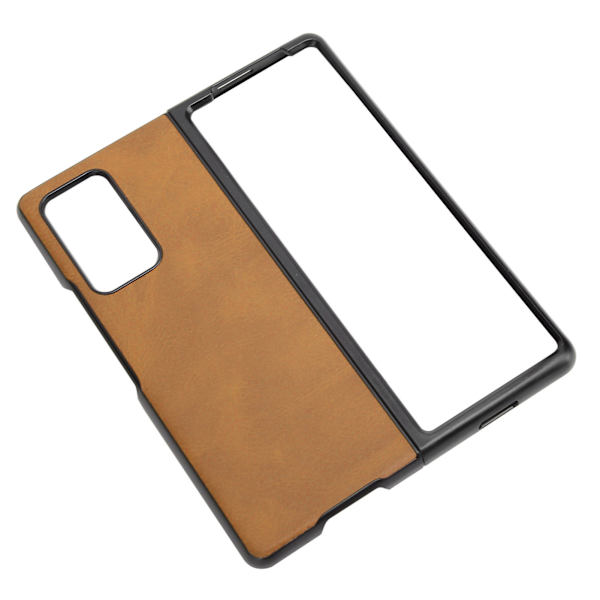 Mobiltelefonskydd Stötsäkert Läderfodral Skal för Samsung Galaxy Z Fold 2 Brun