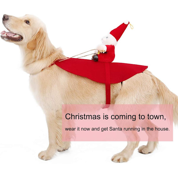 Hund Santa Claus-dräkt Julhundkläder Santa Claus