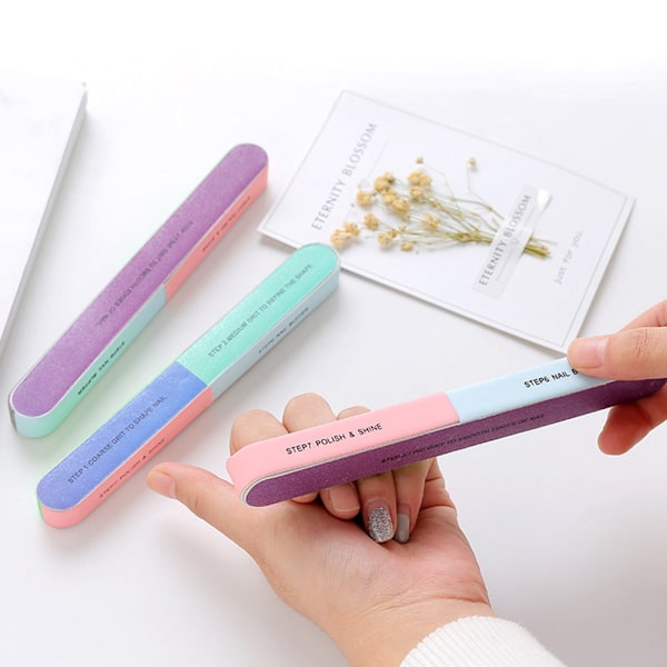 Nagelfil Sandpapper Buffert Manikyr Pedikyr Sexsidig Poleringsverktyg
