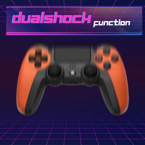NK Trådlös Kontroller för PS4/PS3/PC/Mobil, 6-axlig Detektionsfunktion, LED-lampa, Pekskärm orange