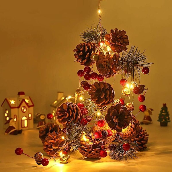 Julgirland med lampor20 LED 6,56 fot julgran 1