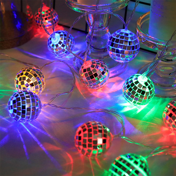 LED-Spegelklot Ljuskedja Disco Bar Fest Julkula Julhelglampa Dekorativ Color 6 M 40 led USB