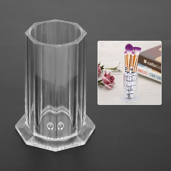 Nagelkonstborsthållare Målnings Penna Etui Organizer Manikyr Verktyg Behållare (Transparent)
