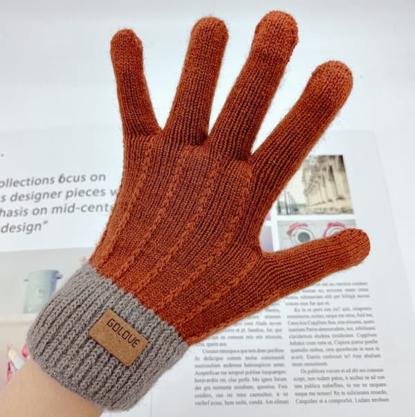 Vinter-touchskärm stickade handskar