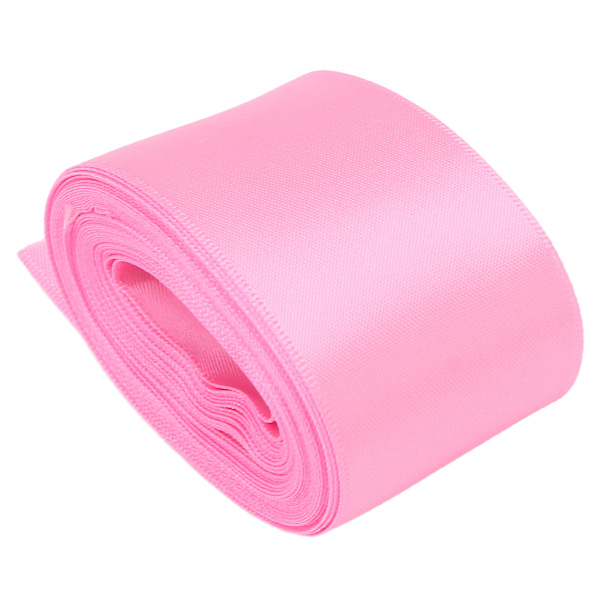 Dubbelsidigt Satängband Rulle 5m/16.4ft Längd 38mm/1.5in Bredd DIY Polyester Presentpappersband för Hantverk Håraccessoarer Ros Röd