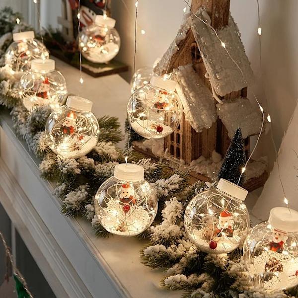 LED-julönske-klot Romantisk semesterdekorativ lampa Sovrum Butiksfönster Christmas Tree-[Color]] 3 M-30led
