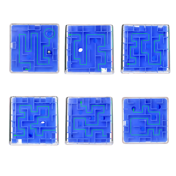 3D Labyrinth Kube med Rullande Kulor - Pusselspel för Barn