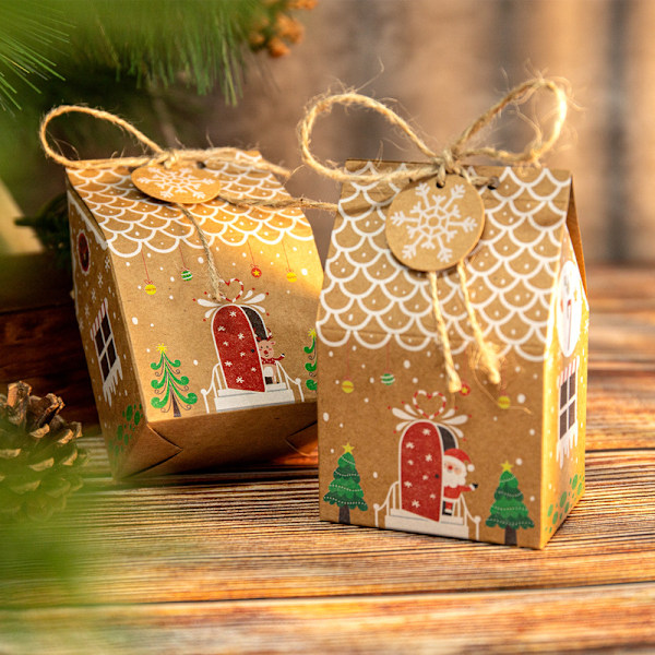Julpepparkakshus Godisask Julkalender Kraftpapper B
