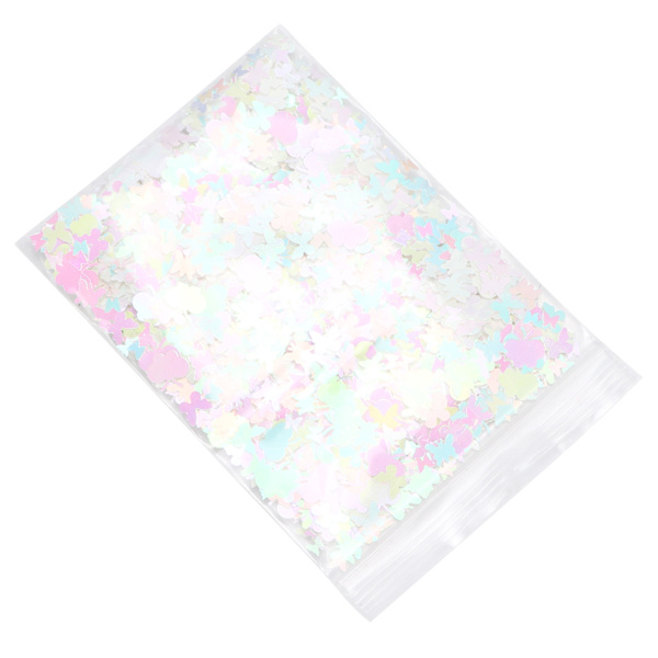 Fjärilsglitter 10g Glimmande Färgglada Sekvenser Dekaler för Nagelkonst Hantverk Resinform Dekoration