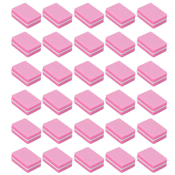 30 st Mini Nagelfil Professionell Bärbar Hemma Salong Nagelfilning Slipblock Manikyr Verktyg Rosa