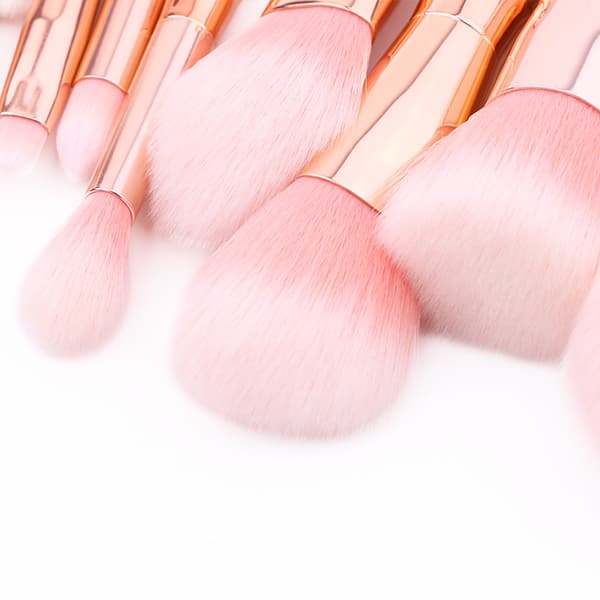 10 st. Roséguld Sjöjungfru Sminkborstar