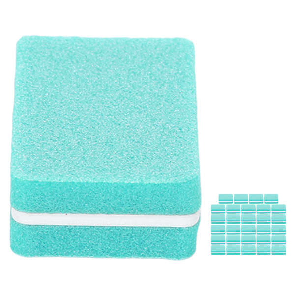 30 st Nail Buffers Professionell Salong Mini Bärbar Nagelfilningsslipblock Manikyrverktyg Grön