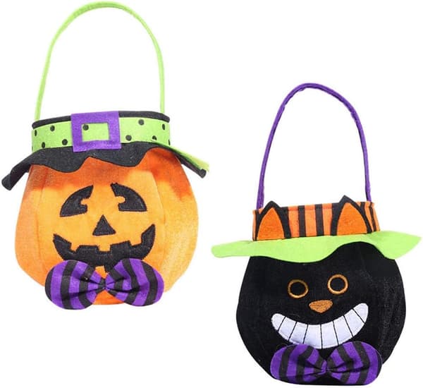 Halloween Pumpa Väska, Halloween Godisväska 2-pack
