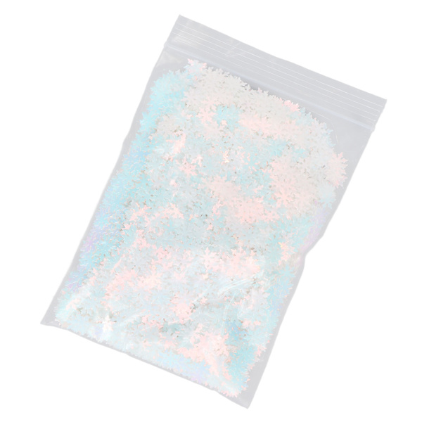 Nagelglitter Sekvenser Trendiga Glittrande Snöflingaformade Nagelkonst Pailletter Dekorationer för Fest 1.8oz